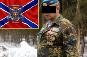 изображение дисантника и флаг Новороссии