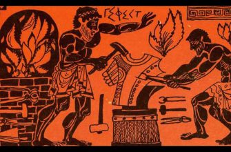 Изображение бога Гефеста кующего кольчугу